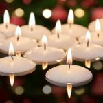 24 Pack White Floating Candles for Magical Moments
