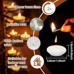 30 White Floating Candles for Parties and Decor