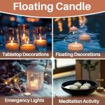 30 White Floating Candles for Parties and Decor