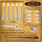 12 Floating Candles with Wand Remote for Magic