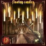 Floating Candles with Wand - 12 Halloween Decor