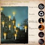Floating Candles with Wand - 12 Halloween Decor