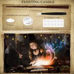 Floating LED Candles with Wand Remote - 12 Pack