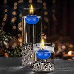 Floating Dark Blue Candles - 12 Pack
