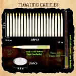 Floating Candles with Wand Remote - 20 Pack