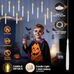 Floating LED Candles with Wand for Halloween Decor