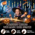 Floating LED Candles with Wand for Halloween Decor