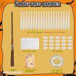 Floating LED Candles with Wand for Halloween Decor