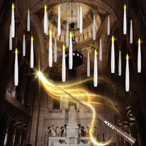 Floating Candles with Wand - Set of 10