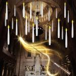 Floating Candles with Wand - Set of 10