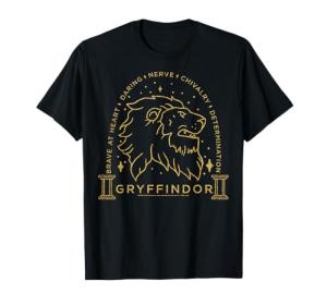 Gryffindor Line Art T-Shirt for Harry Potter Fans