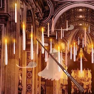 20 PCs Floating Candles with Wand, Harry Potter Christmas