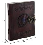 Blue Stone Leather Journal with Clasp (Brown)