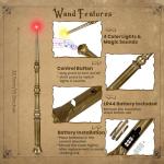 Magic Wizard Wand Set with Color Lights & Sound