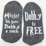 Dobby Is Free Novelty Socks - Light Gray