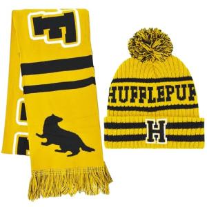 Hufflepuff Knit Beanie Hat and Scarf Set