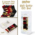 Harry Potter 5 Pack Crew Socks Gift Set