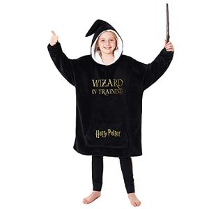 Harry Potter Fleece Wearable Blanket Hoodie - Black