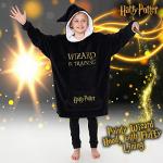 Harry Potter Fleece Wearable Blanket Hoodie - Black