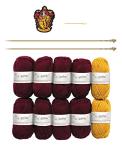 Gryffindor Knitting Magic Gift Set with Scarf Kit