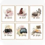 Harry Potter Owl Letter Wall Art Prints Set