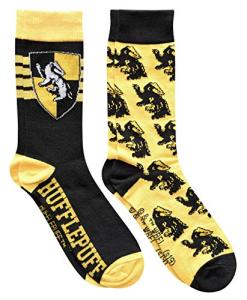 Hufflepuff House Crest Men's Crew Socks 2-Pack