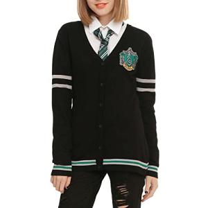 Slytherin Crest Open Front Cardigan for Girls