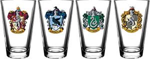 Harry Potter House Crest Pint Glass Set of 4