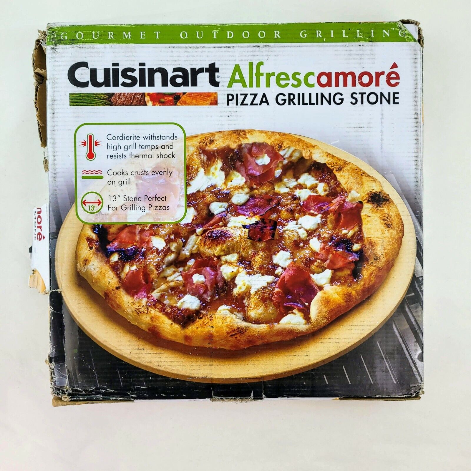 Cuisinart AlfrescAmore Ceramic Pizza Stone for Grilling