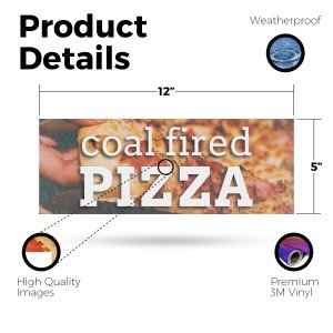 Authentic Coal Fired Pizza Vinyl Decal