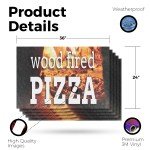Authentic Wood Fired Pizza Vinyl Decal Design