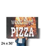 Authentic Wood Fired Pizza Vinyl Decal Design