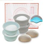 4-Pack Stackable Silicone Pizza Dough Containers