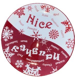 Mangiamo Apéritif Plates - Pizzeria Theme, 11 3/8