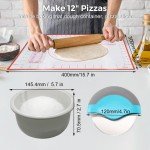 4-Pack Stackable Silicone Pizza Dough Containers