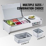 VEVOR Stainless Steel Pizza Prep Station 130W