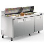 Coolski 72.7’’ W Salad Bar Refrigerator 3 Doors
