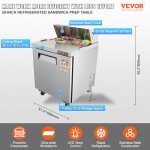 28" Commercial Salad Prep Table Refrigerator