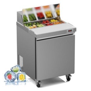 29" Stainless Steel Pizza Prep Table Fridge