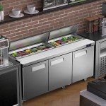 Coolski 72.7’’ W Salad Bar Refrigerator 3 Doors