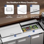 Coolski 72.7’’ W Salad Bar Refrigerator 3 Doors