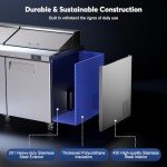 Coolski 72.7’’ W Salad Bar Refrigerator 3 Doors