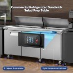 Coolski 72.7’’ W Salad Bar Refrigerator 3 Doors