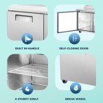 93" Stainless Steel Refrigerated Pizza Prep Table