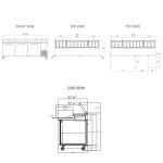 93" Stainless Steel Refrigerated Pizza Prep Table