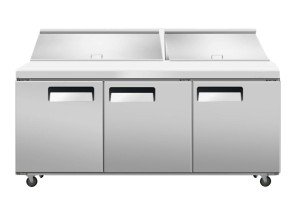 72" Commercial Prep Table Refrigerator for Pizza & More