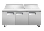 72" Commercial Prep Table Refrigerator for Pizza & More