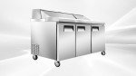 72" Commercial Prep Table Refrigerator for Pizza & More
