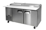 71" Refrigerated Pizza Prep Table with 8 Pans
