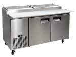 71" Refrigerated Pizza Prep Table with 8 Pans